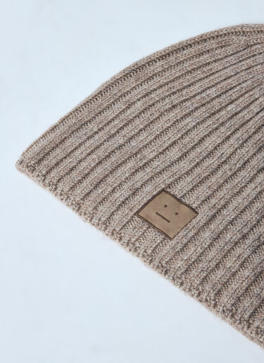 Acne Studios Logo Motif Beanie Hat Grey acn0159030