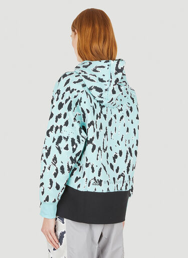 adidas by Stella McCartney Leopard Print Hooded Sweatshirt Blue asm0247015