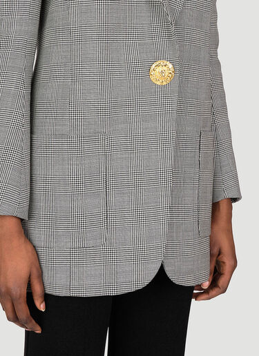 Balmain Prince of Wales Tailored Blazer Grey bln0253014