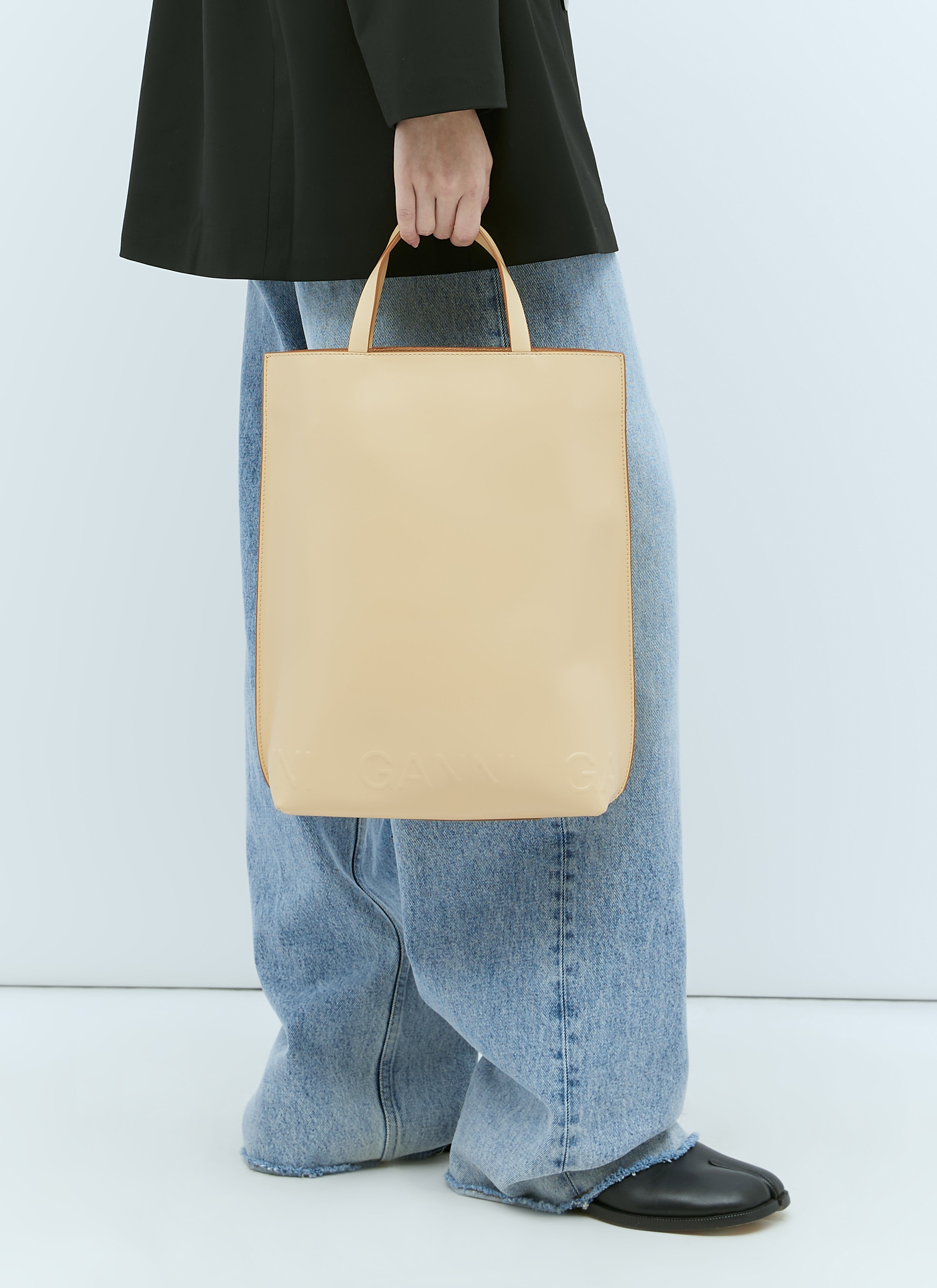 The Row Banner Medium Tote Bag Cream row0256056