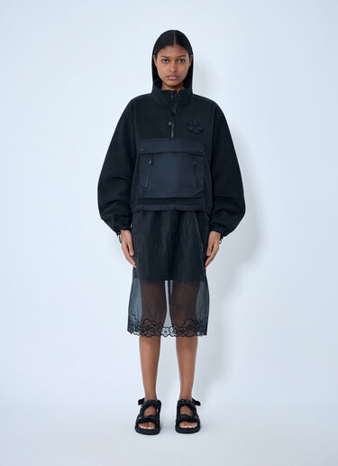 Cecilie Bahnsen High-Neck Fleece Pullover Sweatshirt Black cec0262027