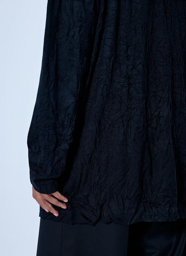 LN-CC® - Yohji Yamamoto: Round Neck Long Sleeve T-Shirt - Black Yohji Yamamoto Round Neck Long Sleeve T-Shirt Black yoy0165009