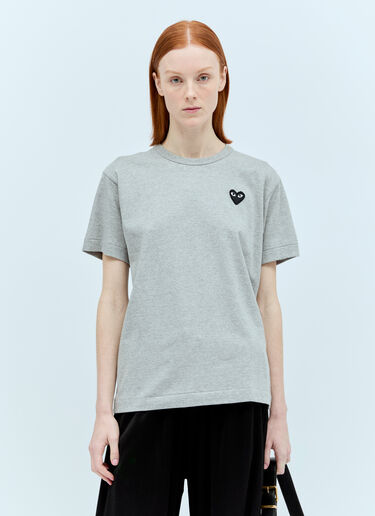 Comme Des Garçons PLAY Logo Patch T-Shirt Grey cpl0355007