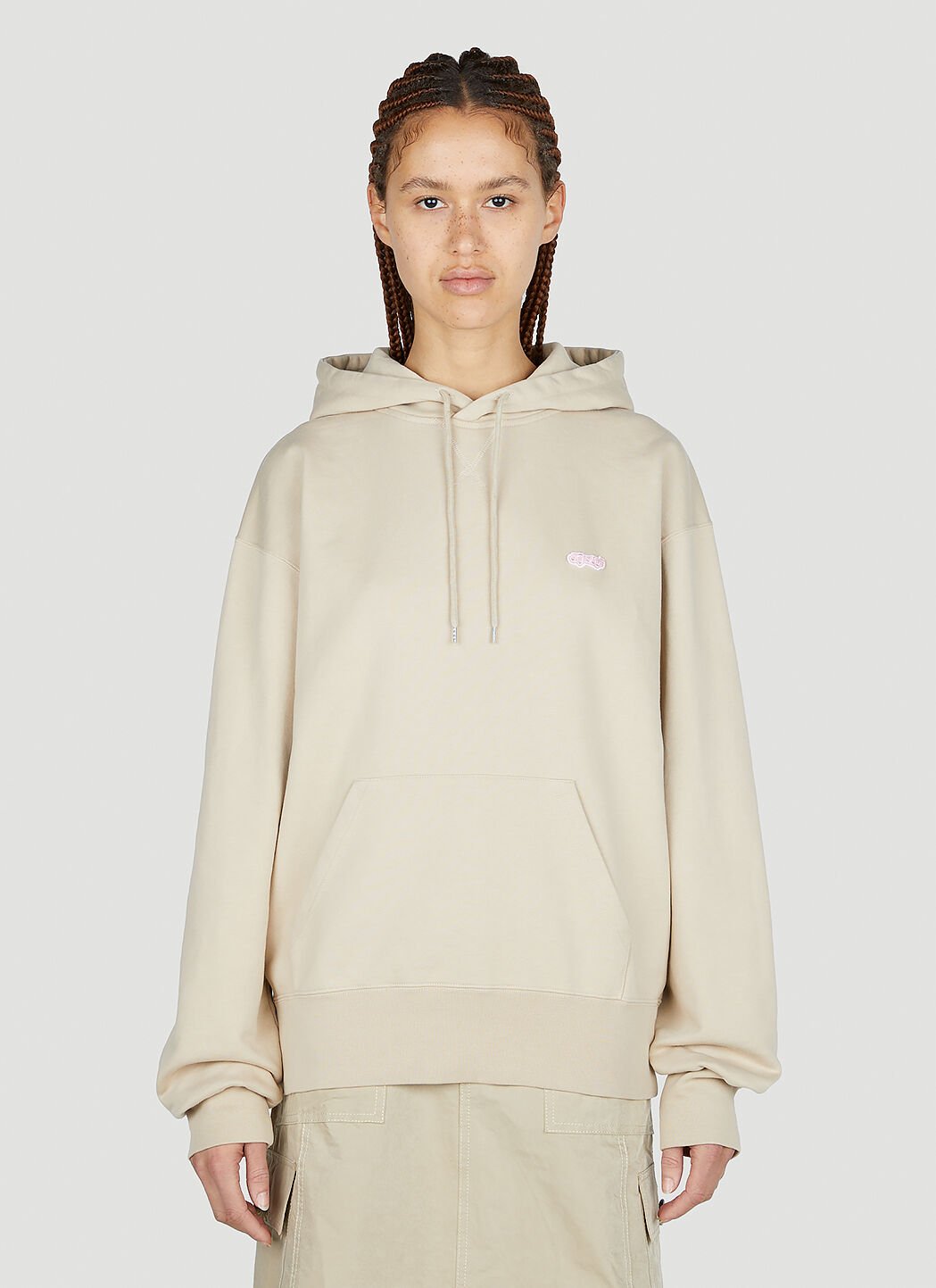 Beige hooded sweatshirt shop