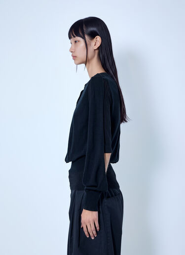 LN-CC® - Kiko Kostadinov: Corella Double Sleeve Jumper - Black Kiko Kostadinov Corella Double Sleeve Jumper Black kko0265006