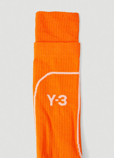 Y-3 Logo Intarsia Socks Orange yyy0349029