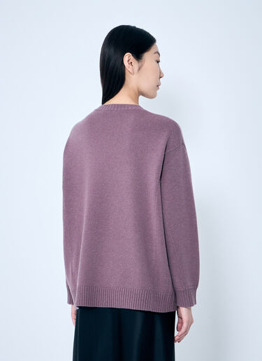 Max Mara Oversized Wool And Cashmere Sweater Purple max0259019