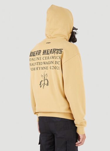 HYMNE x LN-CC x Online Ceramics Dear Hearts Hooded Sweatshirt Camel hym0146004