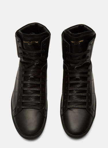 Saint Laurent SL/01H High-Top Court Sneakers Black sla0128027