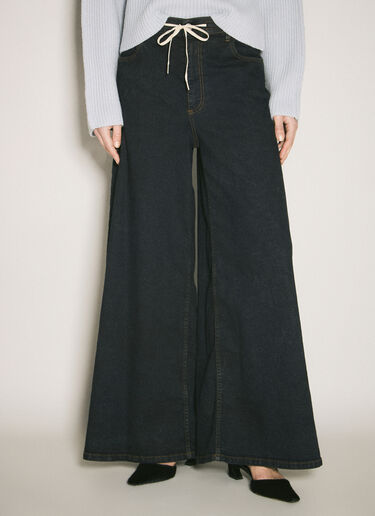 Marni Wide-Leg Stretch Jeans Black mni0257015