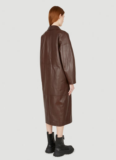 Max Mara Ussuri Leather Trench Coat Brown max0249011