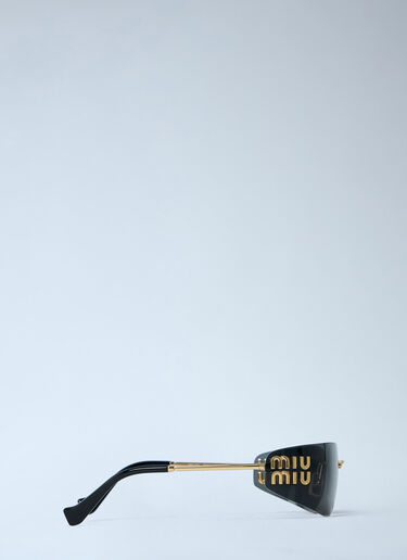 Miu Miu Rimless Logo Sunglasses Gold lmu0262001