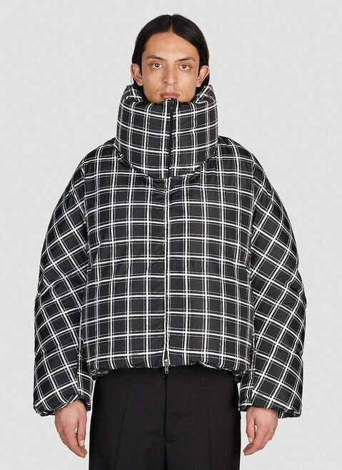 Marni チェック・オーバーサイズ ダウンジャケット ブラック mni0154010