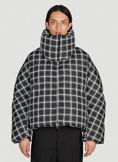 Marni Check Oversized Down Jacket Black mni0154004