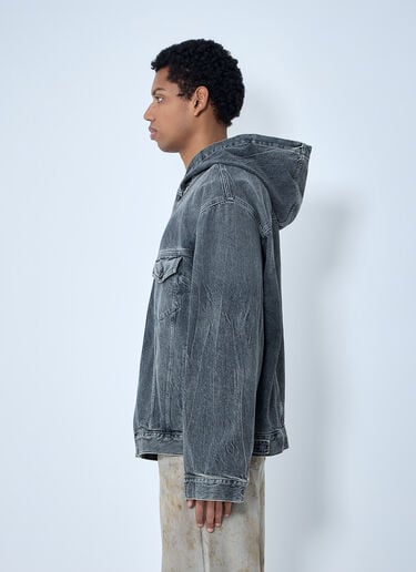 Acne Studios Hooded Denim Jacket Black acn0163027