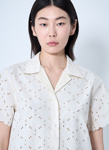 Moncler 蕾丝系扣衬衫 白色 mon0260017