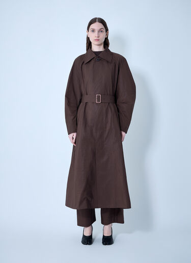 Akimbo Oversized Trench Coat Issey Miyake Akimbo Oversized Trench Coat Brown ism0264001