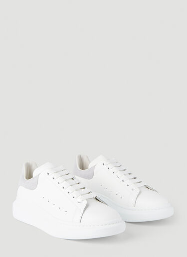 Alexander McQueen Larry Croc-Embossed Leather Sneakers White amq0145060