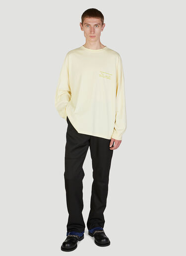 Martine Rose Oversized Long Sleeve T-Shirt Yellow mtr0152005