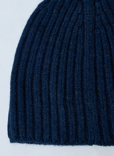 Acne Studios Logo Motif Beanie Hat Navy acn0159040