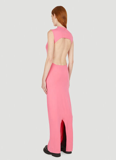 Sportmax Calcio Open Back Maxi Dress Pink spx0252014