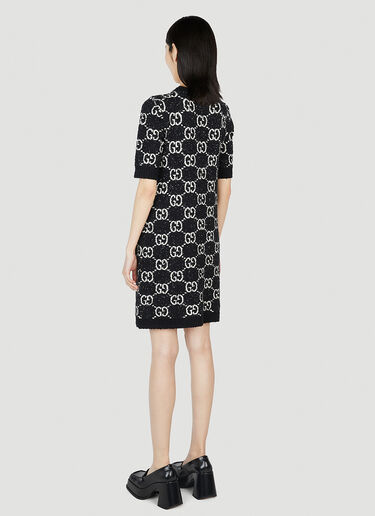 Gucci GG Jacquard Short Sleeve Dress Black guc0251216