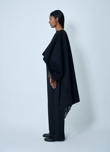 TOTEME Fringe Poncho Black tot0262030