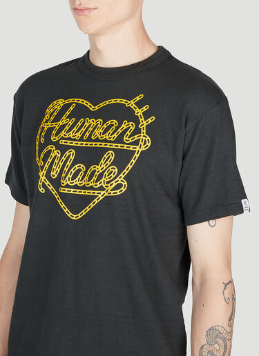 Human Made Heart Logo T-Shirt in Black