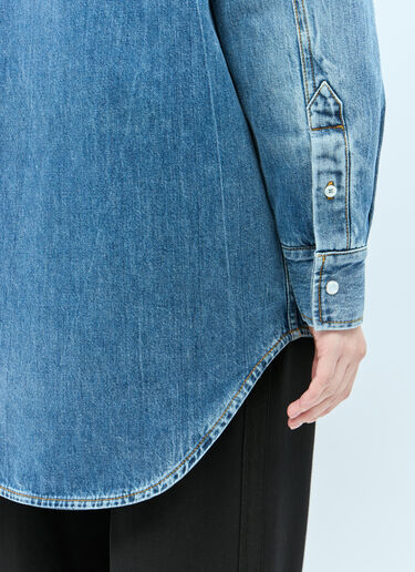 Gucci Washed Organic Denim Shirt Blue guc0255004