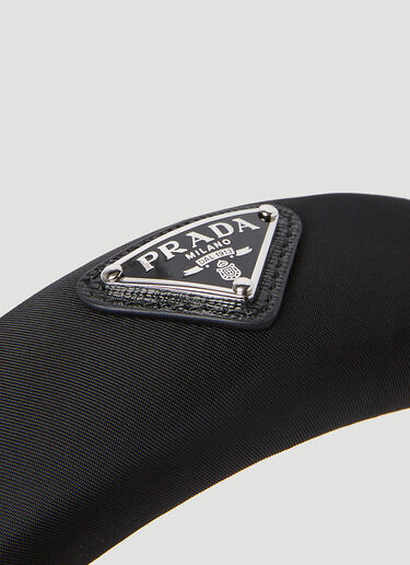 Prada 로고 플라크 헤드밴드 블랙 pra0253018