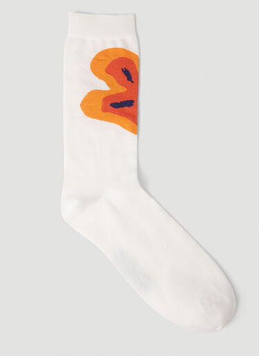 Les Chaussetes Fleur Socks Jacquemus Les Chaussetes Fleur Socks White jac0151052