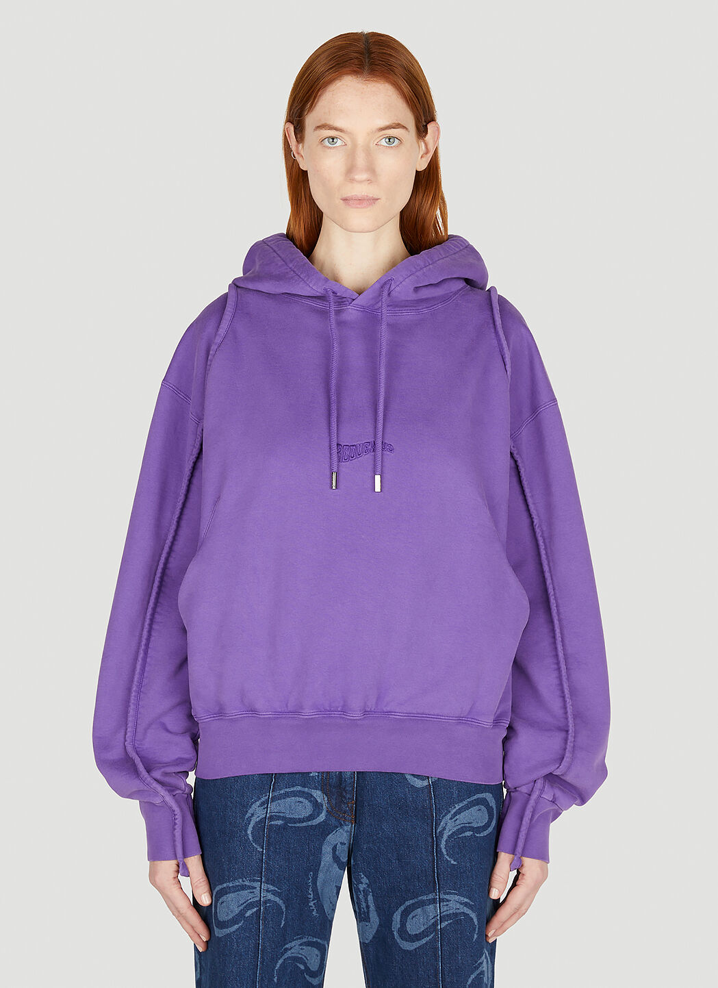 Jacquemus Camargue Hooded Sweatshirt in Purple LN CC