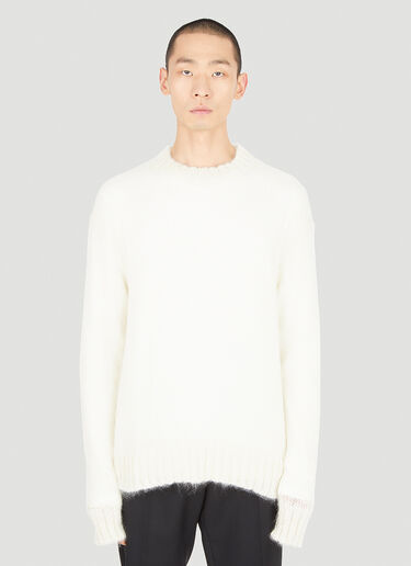 Jil Sander Brushed Sweater White jil0147014