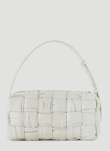 Bottega Veneta Brick Cassette Plissé Shoulder Bag White bov0250017