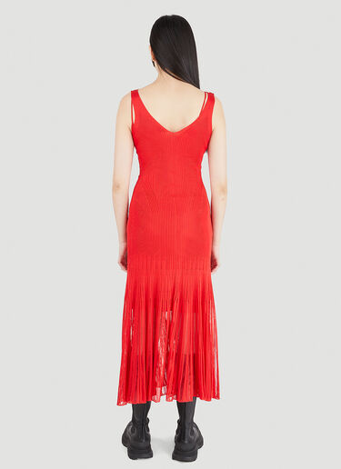 Alexander McQueen Fine Knit Dress Red amq0246010