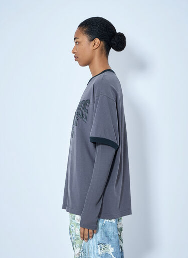 Acne Studios Layered Graphic T-Shirt Purple acn0265078