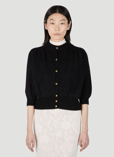Fine Button Down Cardigan Gucci Fine Button Down Cardigan Black guc0251196