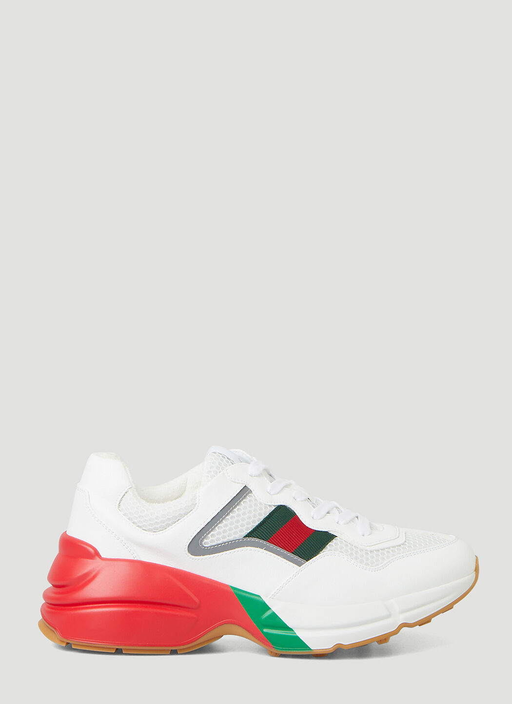 Gucci Rhyton Web Sneakers en White LN CC