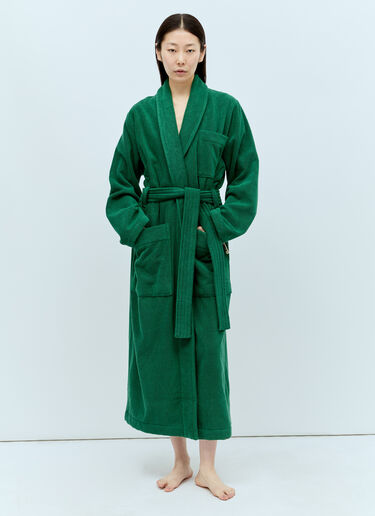 Tekla Terrycloth Classic Bathrobe Green tek0355013
