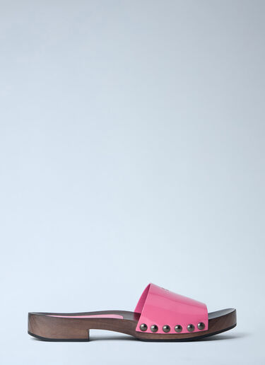 Miu Miu Studded Slide Sandals Red miu0263052