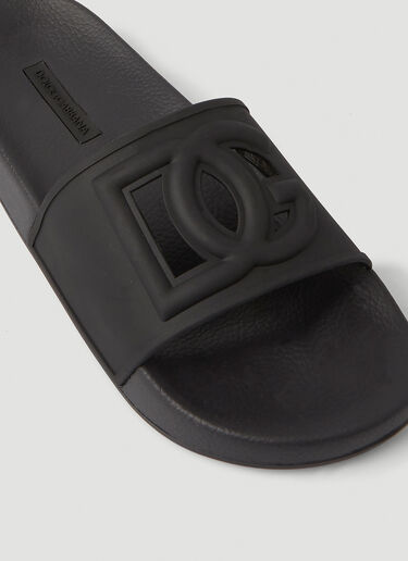 Dolce & Gabbana DG Rubber Slides Black dol0247103