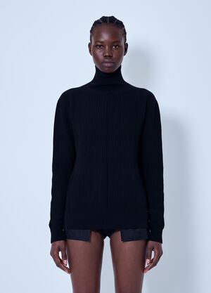 Rick Owens Fisherman Turtleneck Sweater Black ric0265036