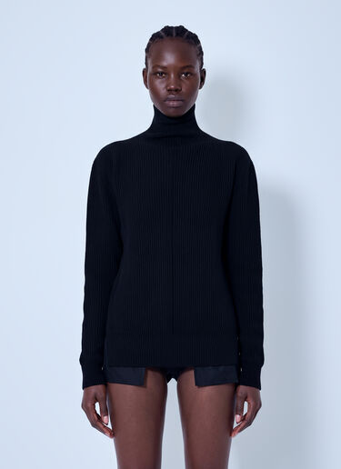 LN-CC® - Rick Owens: Fisherman Turtleneck Sweater - Black Rick Owens Fisherman Turtleneck Sweater Black ric0265036