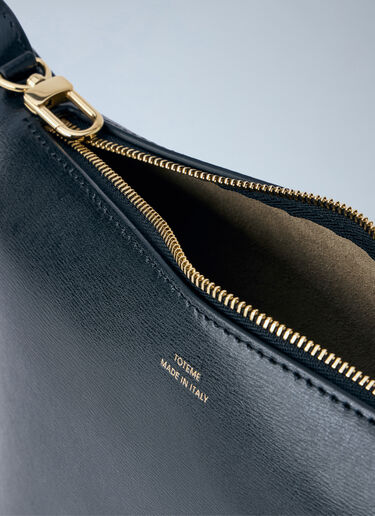 TOTEME Bevel Leather Wristlet Handbag Black tot0264039