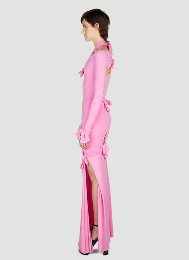 Balenciaga 매듭 가운 맥시 드레스 핑크 bal0252056