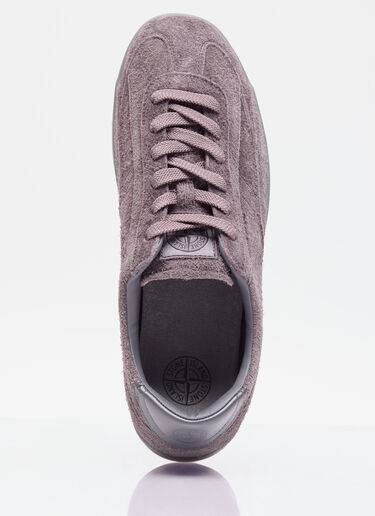 Stone Island 락 스웨이드 스니커즈 퍼플 sto0156111