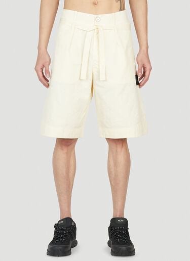 Compass Patch Bermuda Shorts Stone Island Shadow Project Compass Patch Bermuda Shorts Cream shd0152019
