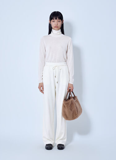 LN-CC® - Max Mara: Sheer Turtleneck Top - White Max Mara Sheer Turtleneck Top White max0266029