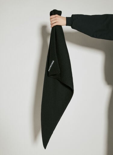 Balenciaga Triangle Wool Scarf Black bal0155108