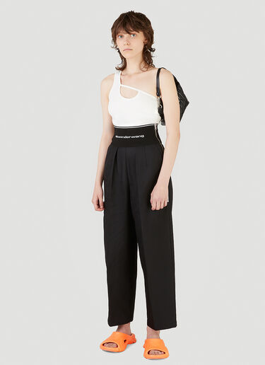 Alexander Wang High-Waist Logo Pants Black awg0245005